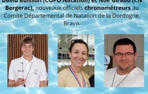 Nouveaux officiels chronométreurs au CND24