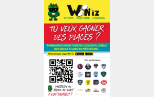 Win'iz l'appli qui te fait gagner des places en 1 clic !