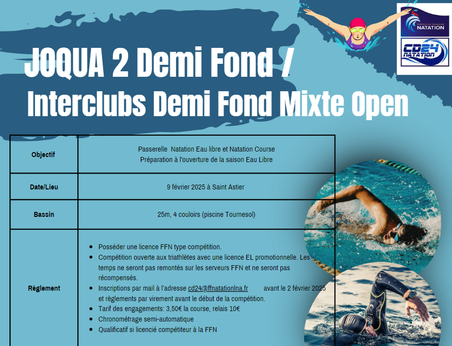 JOQUA 2 1/2 Fond / Interclubs Demi Fond Mixte Open 