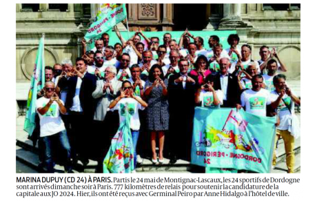 Message de Germinal Peiro, Président du Conseil Départemental sur &quot;le 24 soutient Paris 2014&quot;