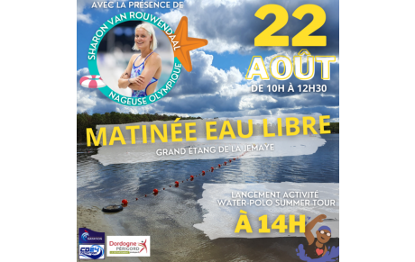 22 août : Matinée de natation en eau libre avec Sharon à la Jemaye ! 