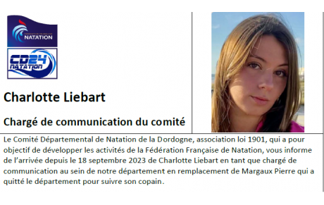 Charlotte LIEBART, Chargé de communication du comité 