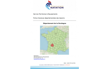 Fiche d’analyse départementale des besoins en piscine pour la Dordogne. Etude en date de mai 2021