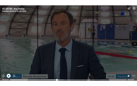 Reportage France TV sur les pénuries de piscines en Dordogne - 19 / 20 du 19 mai 2025